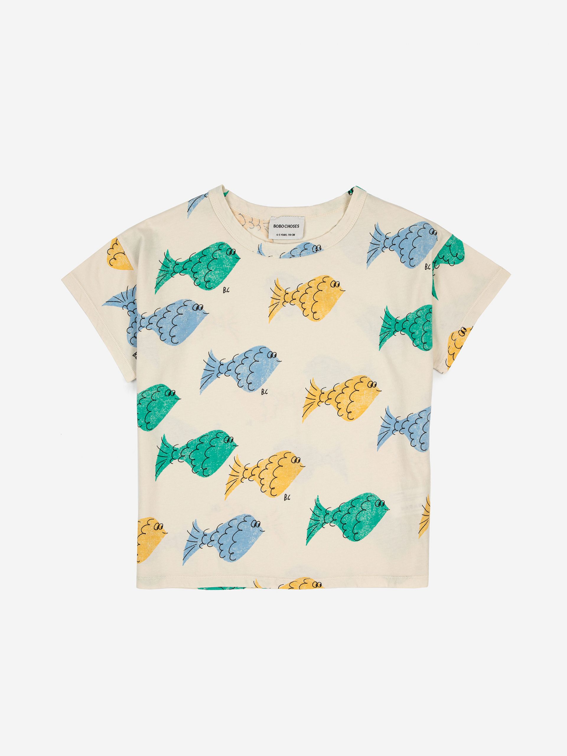 Bobo Choses Shirt 'Multicolor Fish All Over'