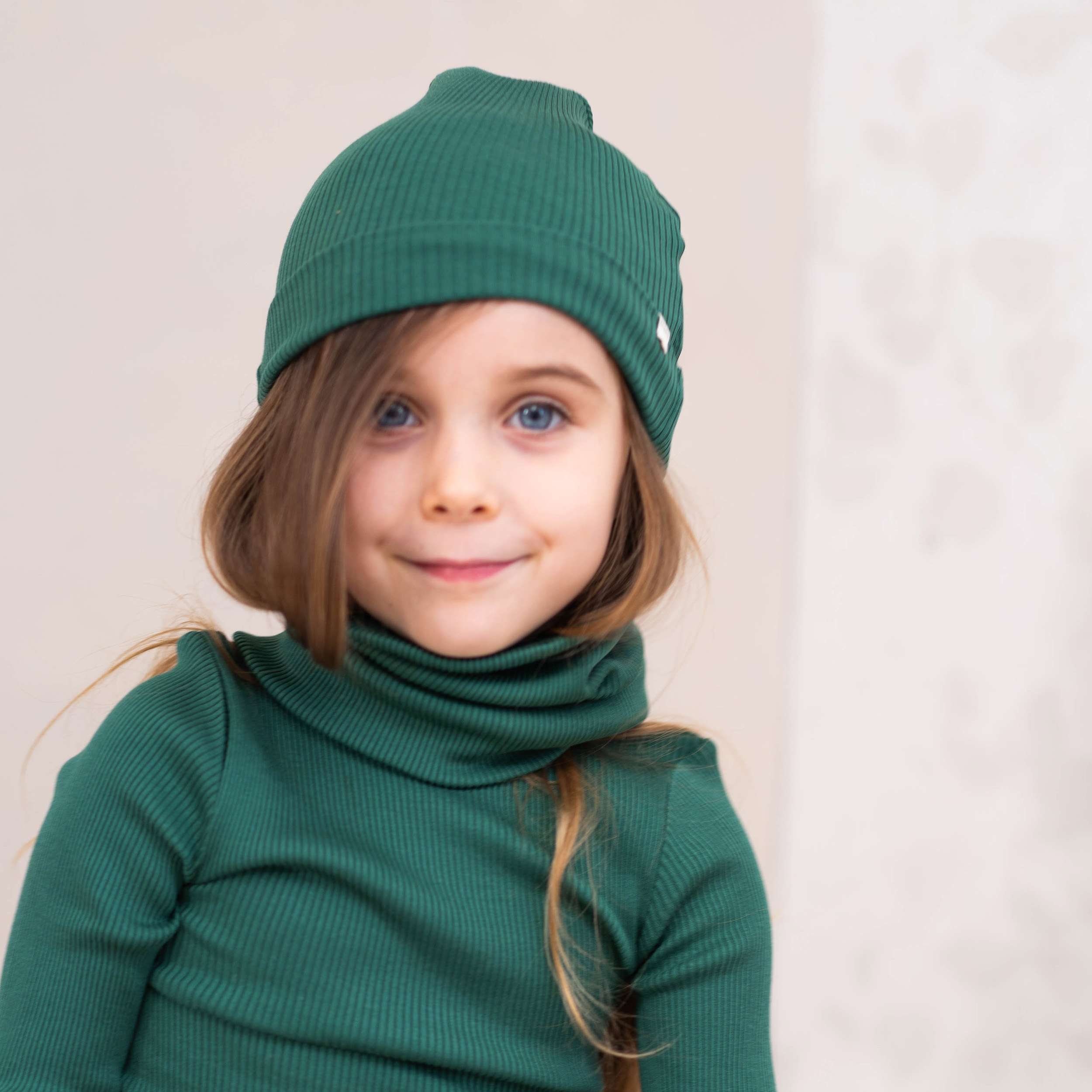 Minimalisma Beanie Mütze Bambi Farbe Emerald  Baumwolle Seide