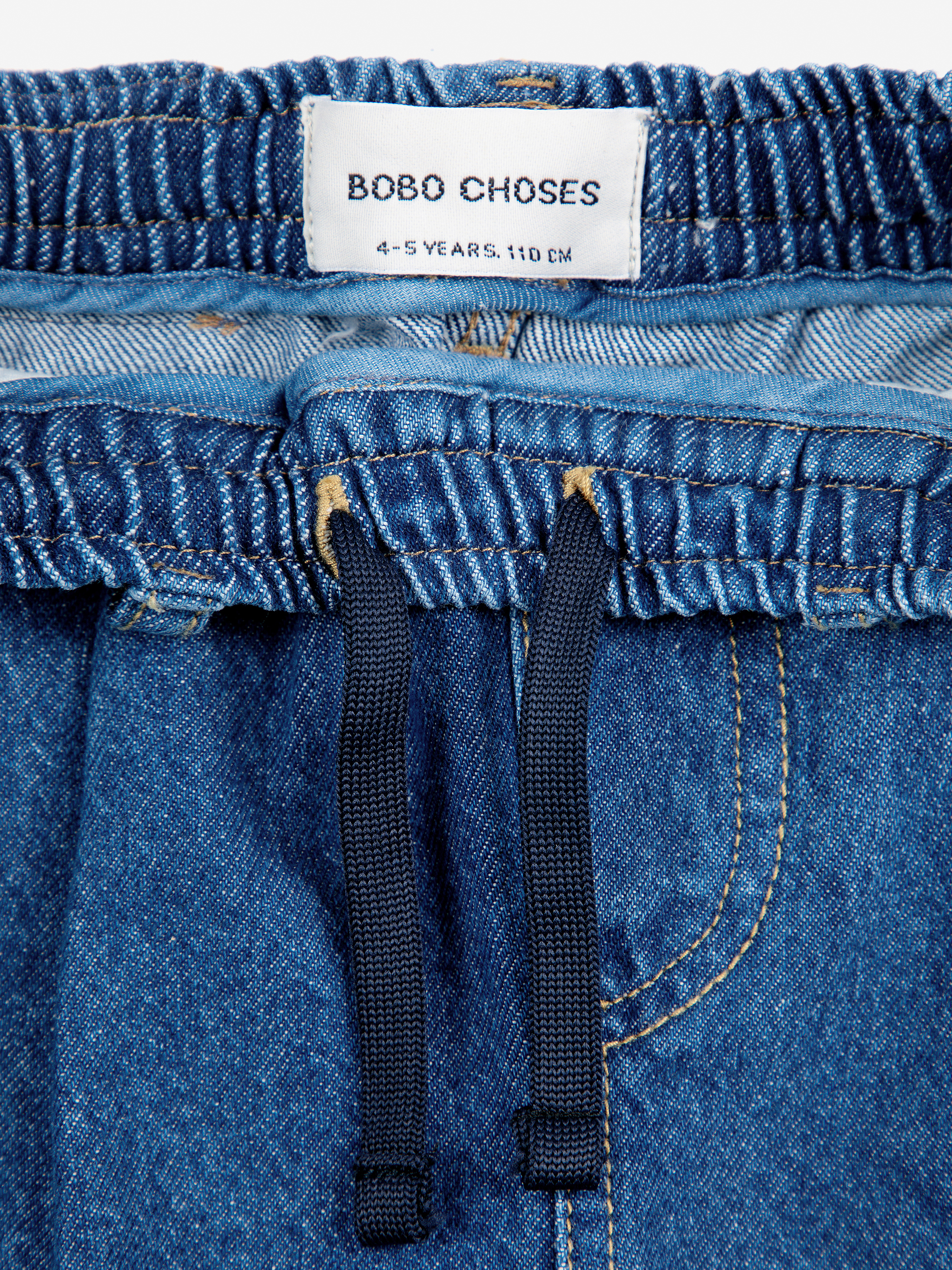 Bobo Choses Denim Jogger Pants 'Funny Face'