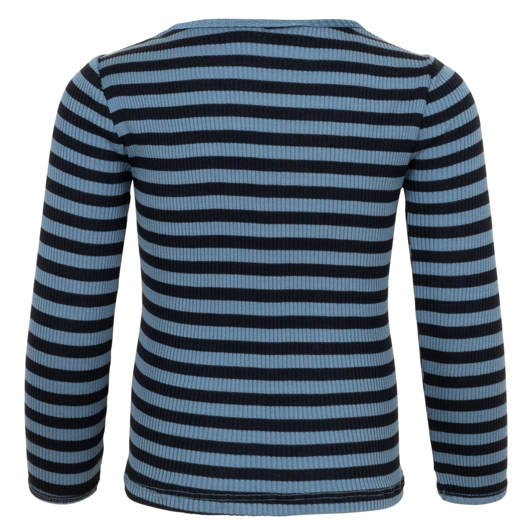 Minimalisma Langarmshirt Longsleeve Bergen Farbe Blue Stripes Baumwolle Seide