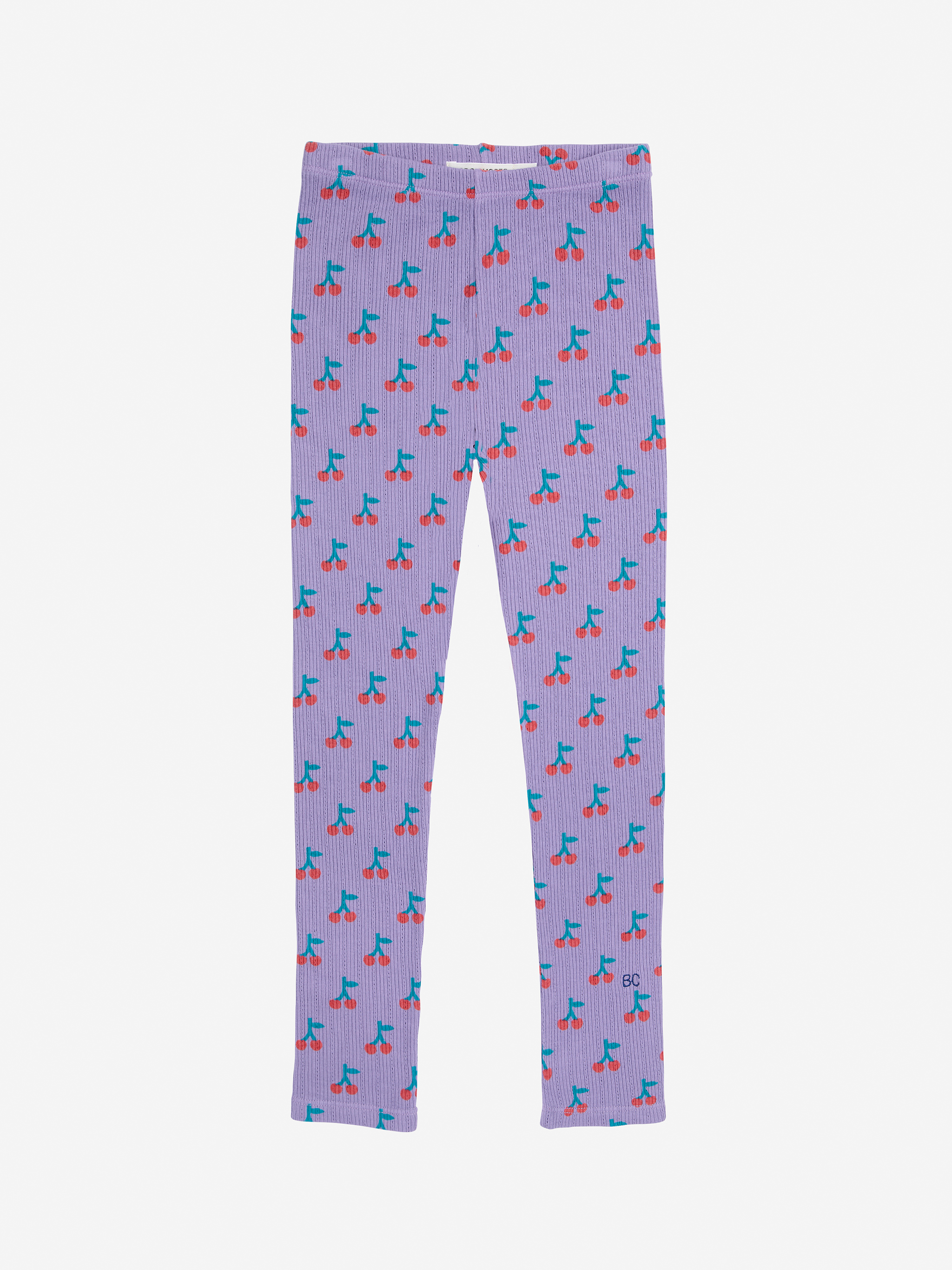 Bobo Choses Leggings Kids Cherry All Over Lavender Bio Baumwolle