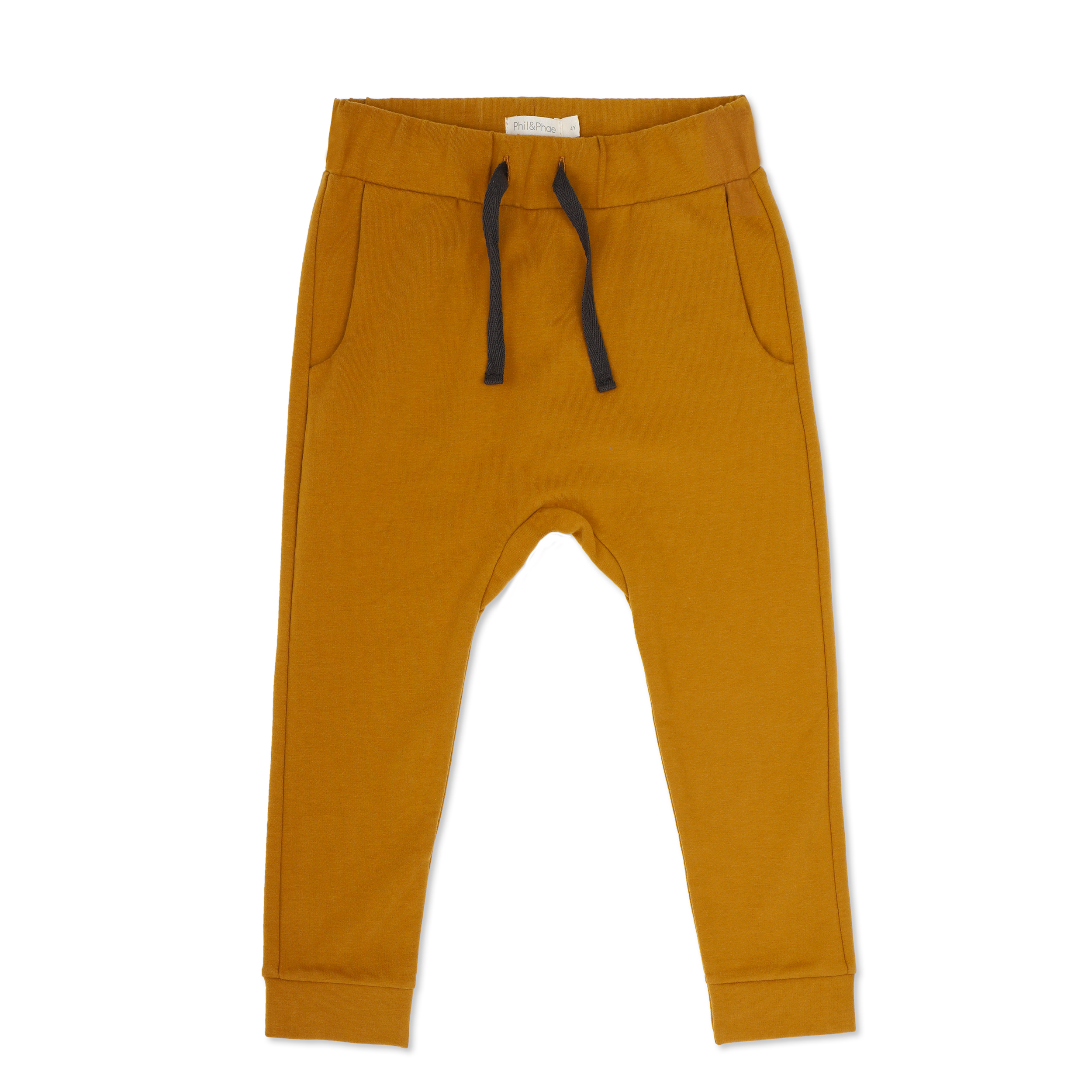 Phil and Phae Drop Crotch Sweat Pants Hose Farbe Ochre Gold Bio Baumwolle