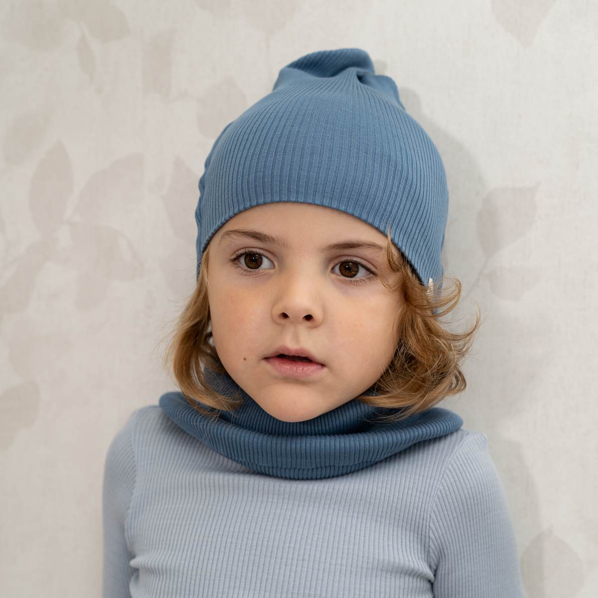 Minimalisma Beanie Mütze Bambi Farbe Steel Blue Baumwolle Seide