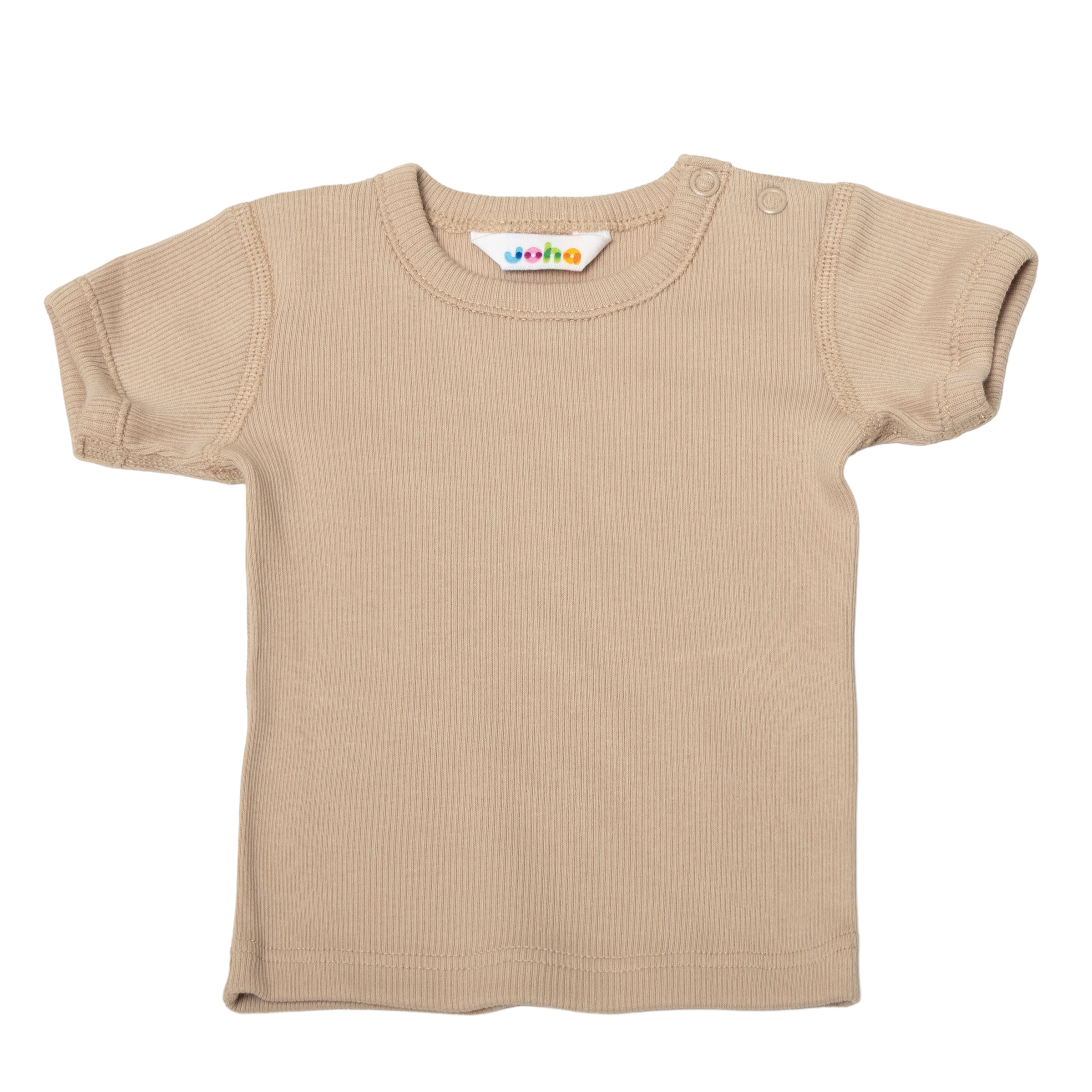 Joha Kurzarmshirt Bio-Baumwolle Beige