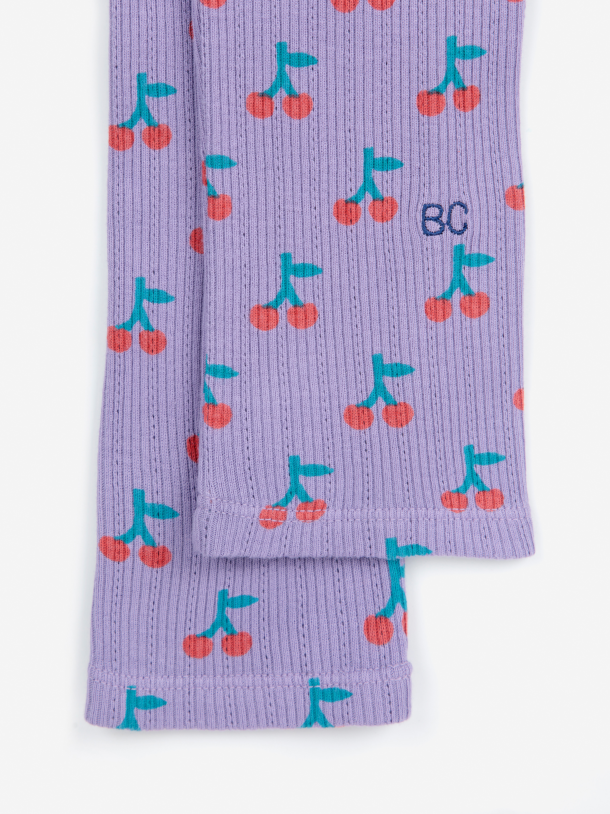 Bobo Choses Leggings Kids Cherry All Over Lavender Bio Baumwolle