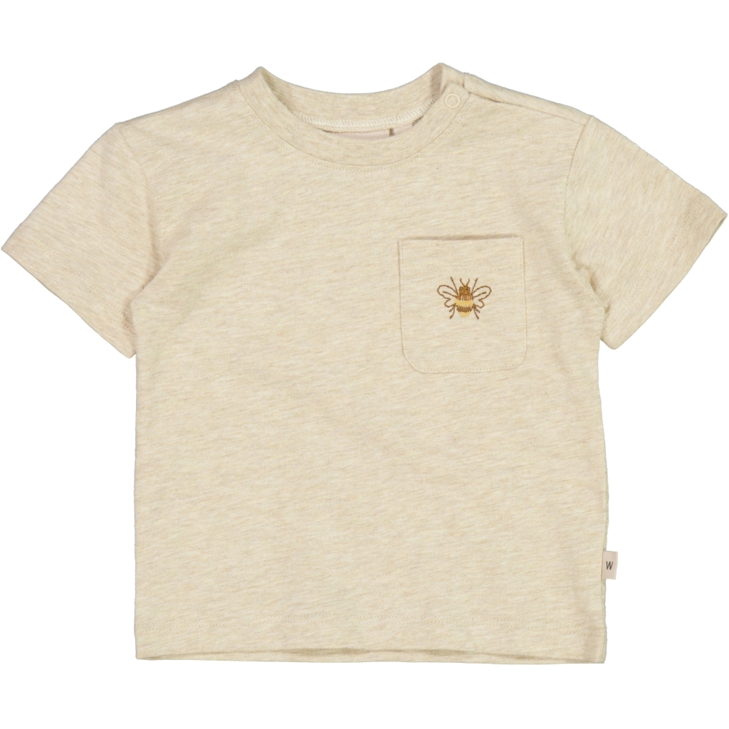 Wheat T-Shirt 'Bee Embroidery'