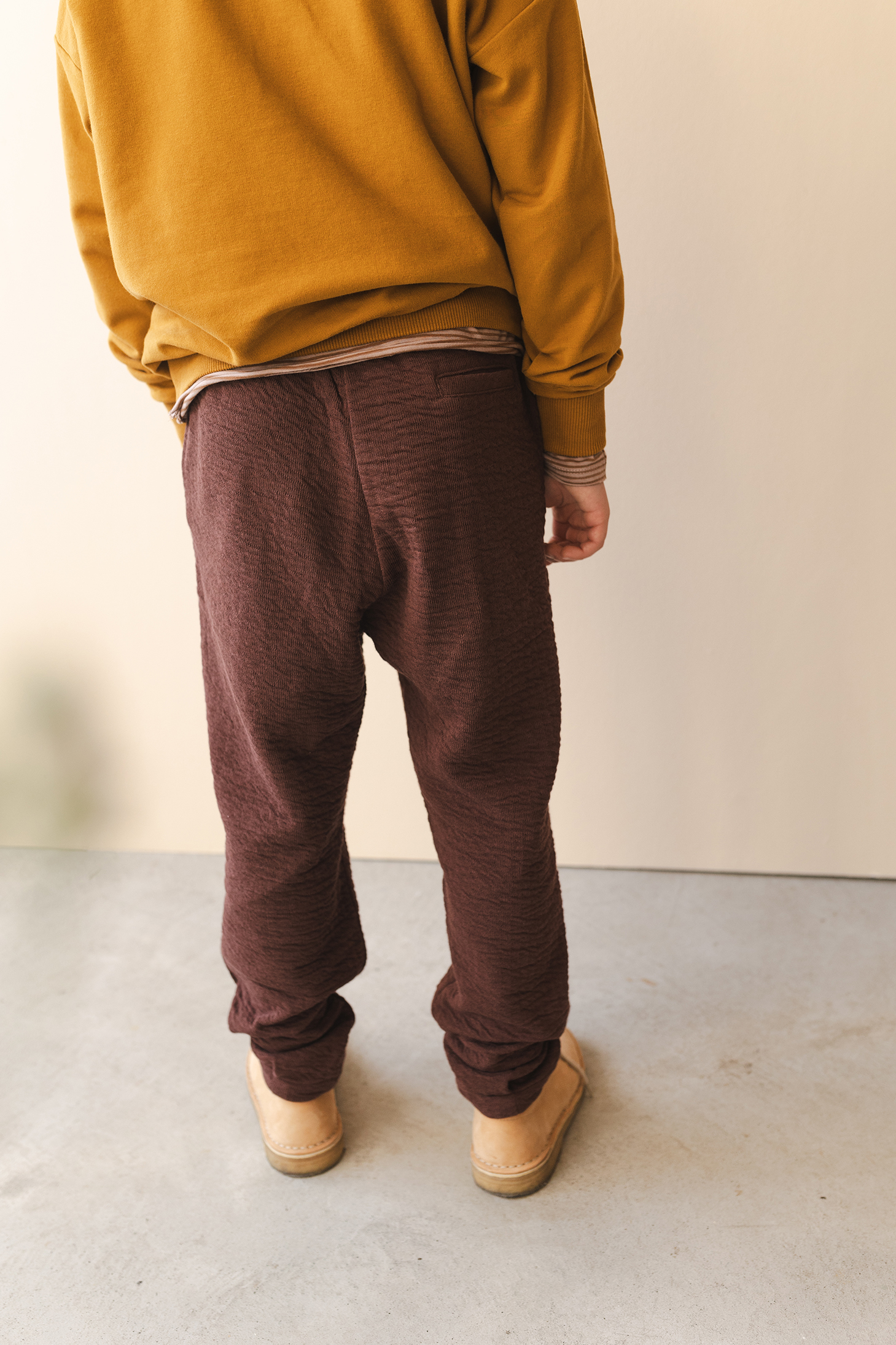 Phil and Phae loose Pants Hose Baggy Fit Burnt Umber Bio Baumwolle