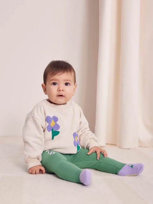 Bobo Choses Baby Pansy Flower Sweatshirt