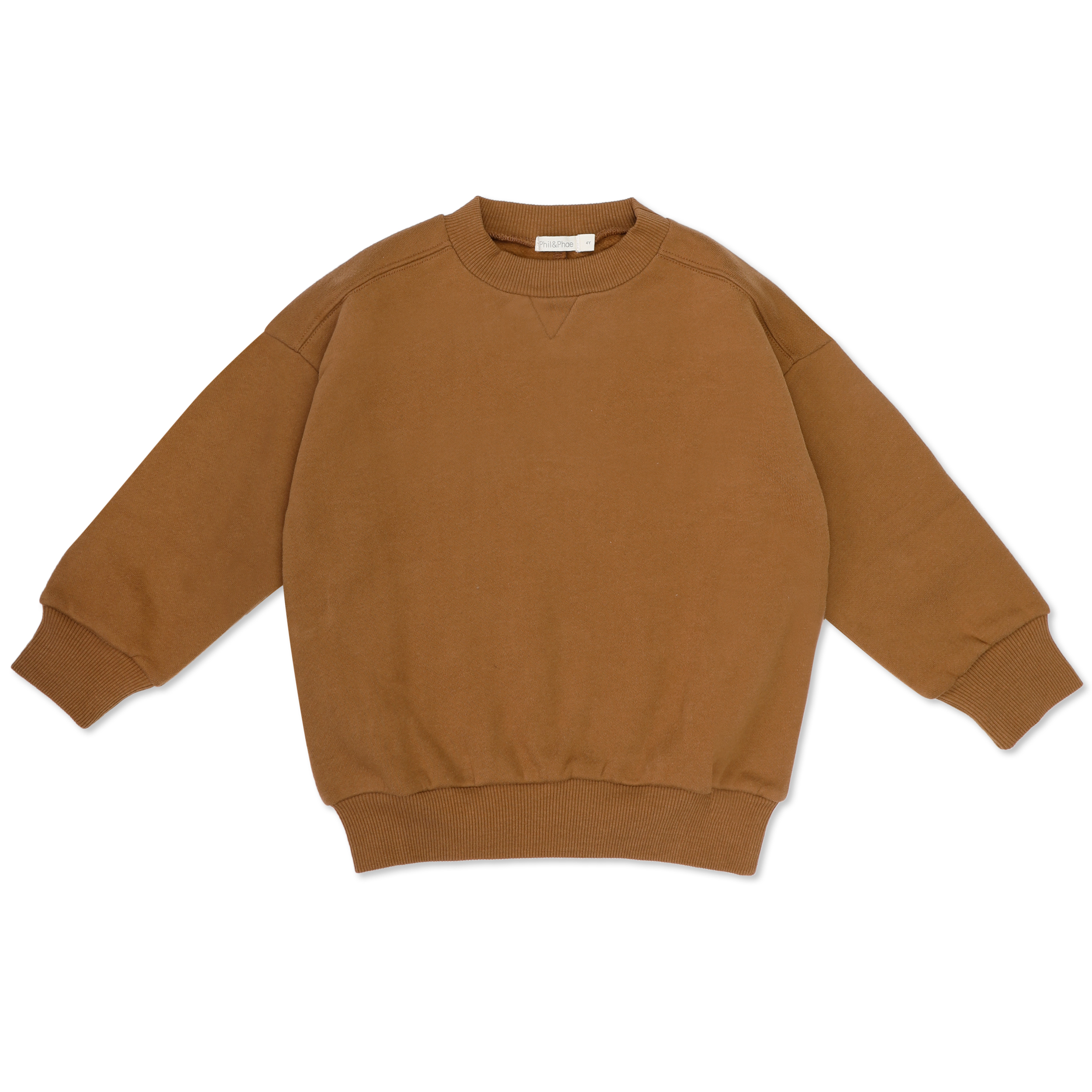 Phil and Phae Chunky Sweater Sweatshirt Pullover Bio Baumwolle Sepia Brown