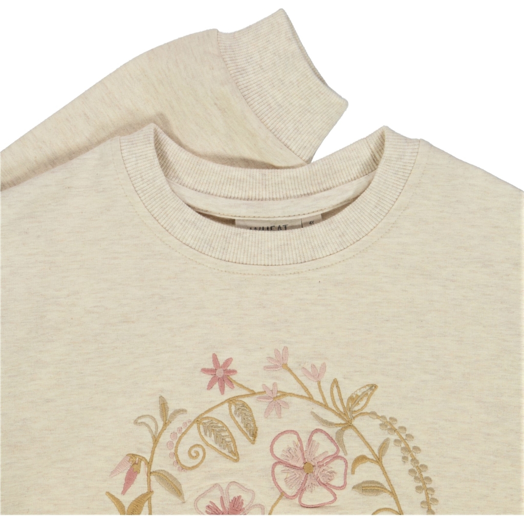 Wheat Sweatshirt 'Flower Embroidery' - Gr. 104, 110, 116