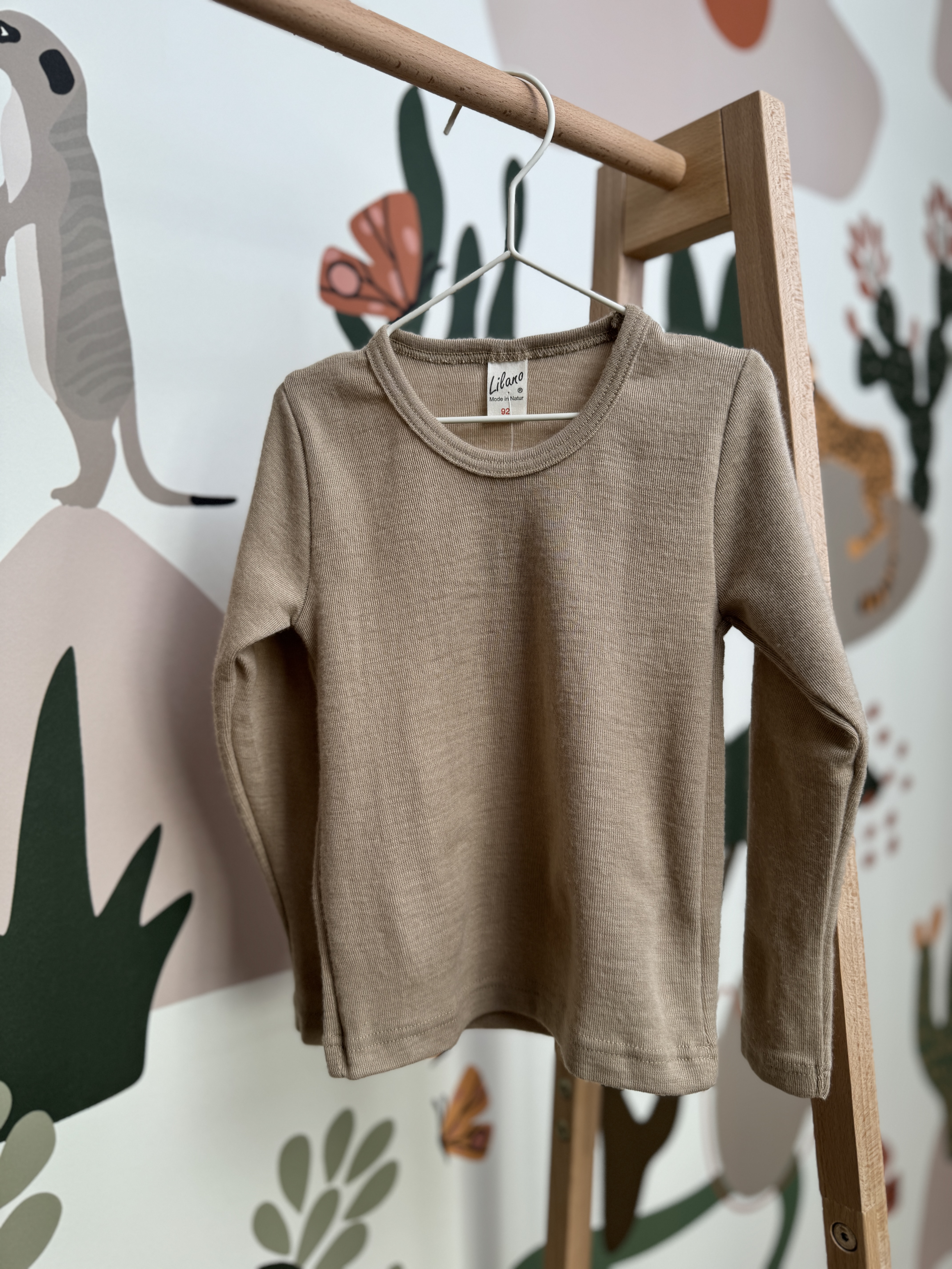 Lilano Langarmshirt Wolle/Seide Ringel