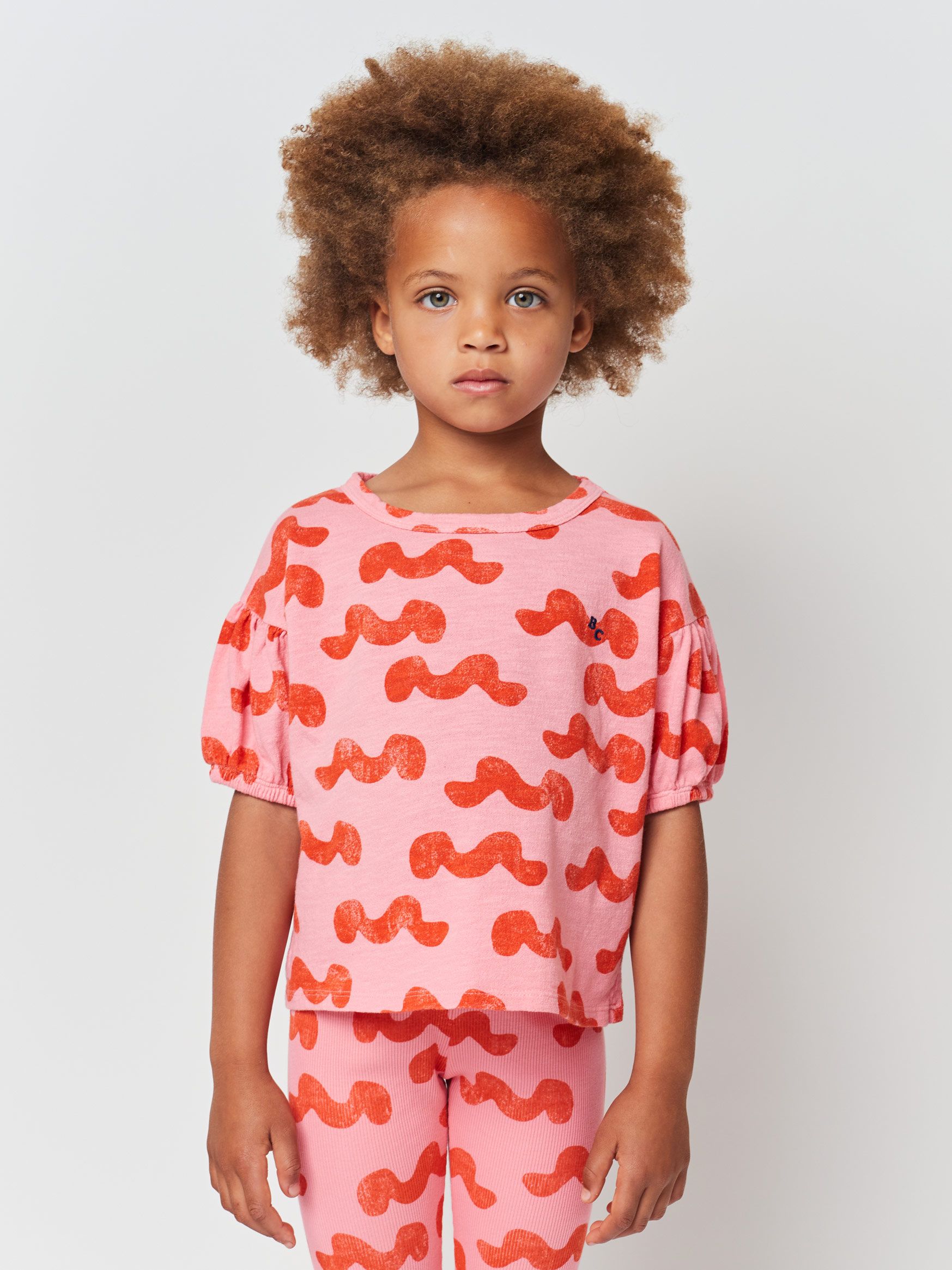 Bobo Choses Shirt 'Waves All Over Puffed'