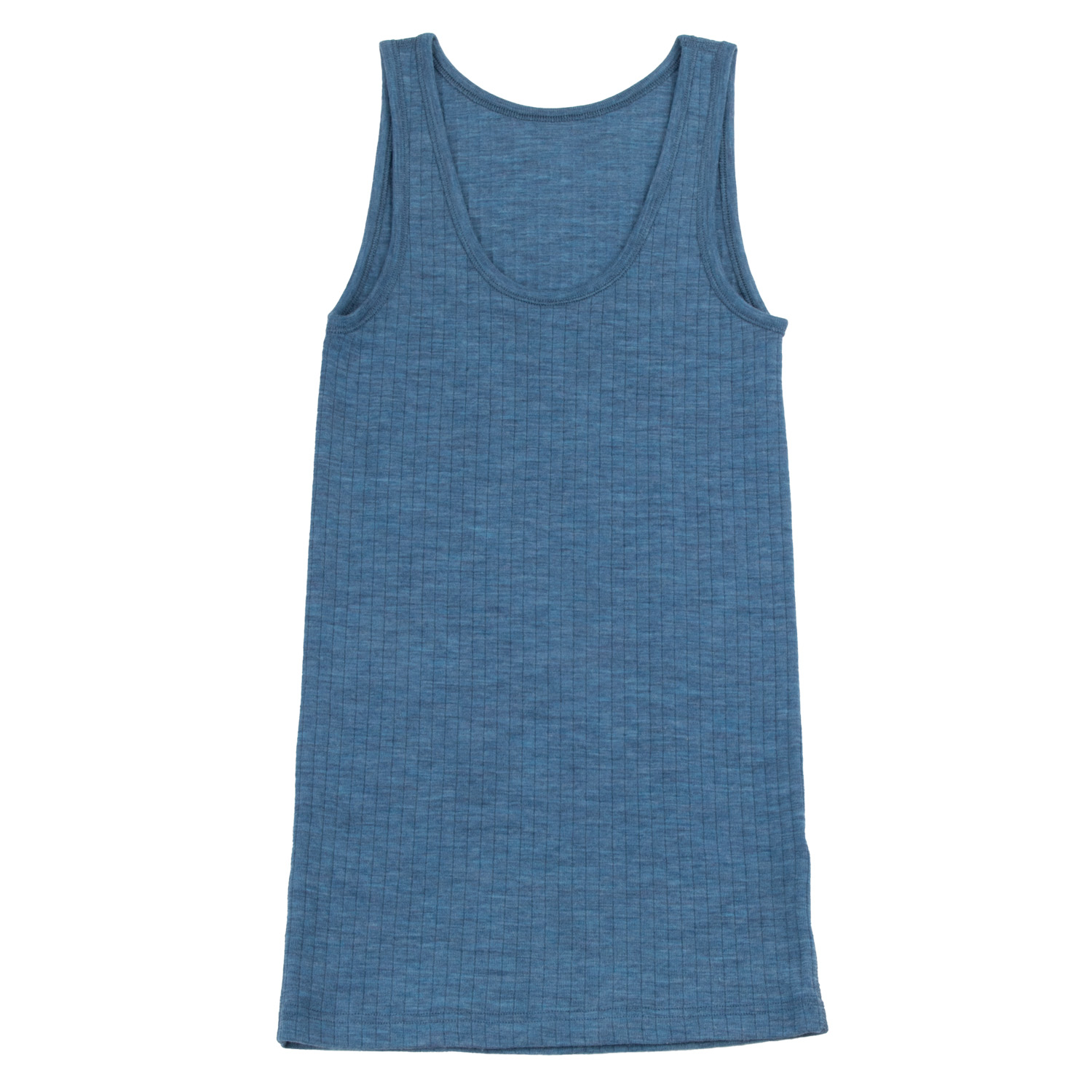 Joha Unterhemd Underwear Wolle Merino Denim Blau