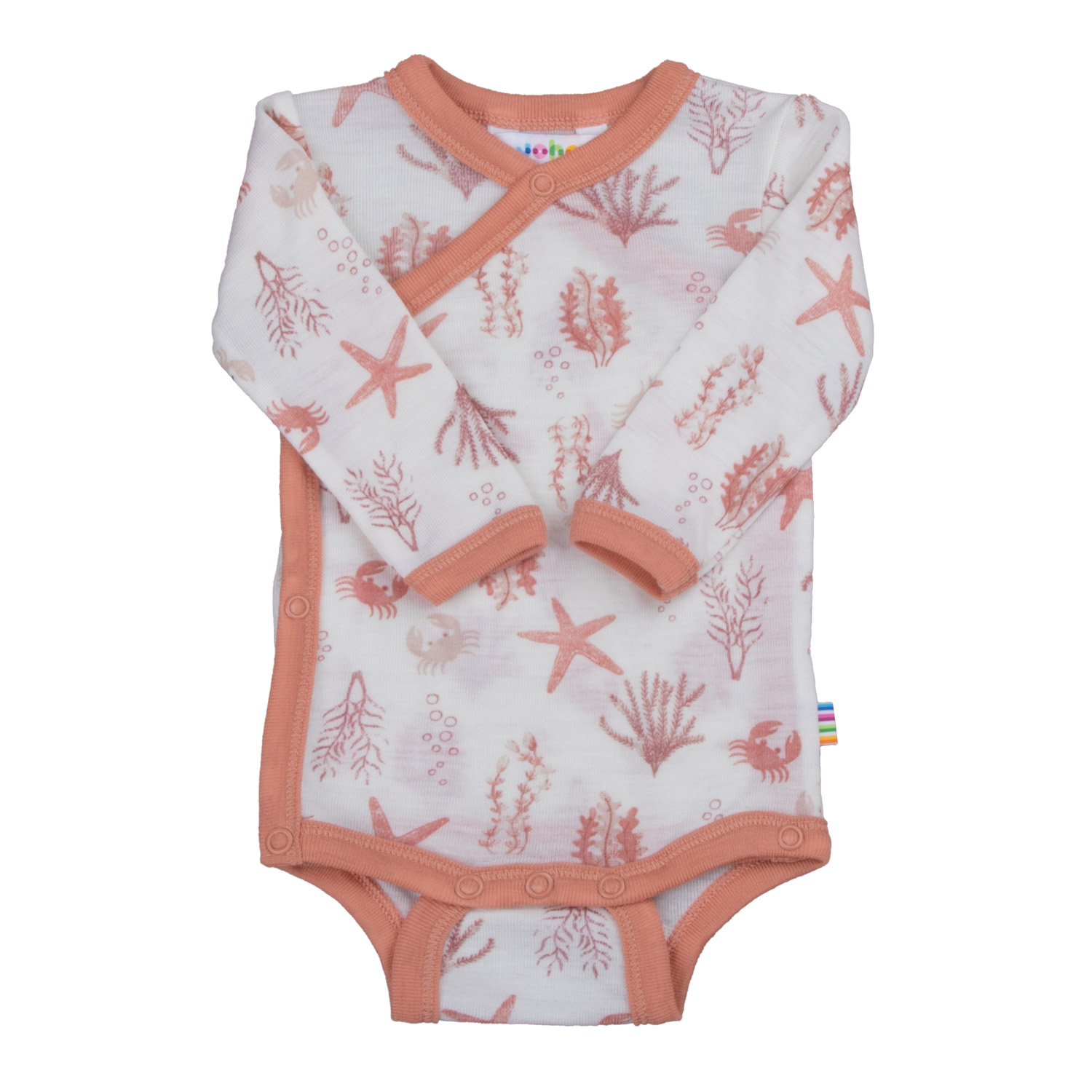 Joha Wickelbody Langarm Merinowolle Sommer Farbe Rosa